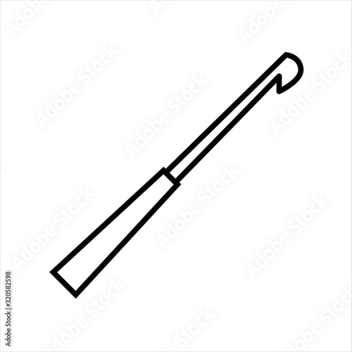 needlework tool line icon hook