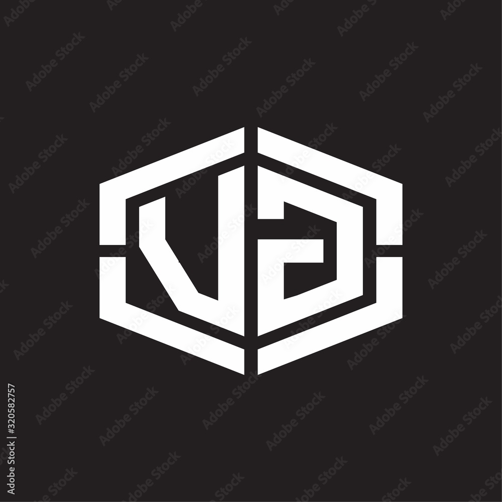 VG Logo monogram with hexagon shape and piece line rounded design tamplate VG Logo monogram with hexagon shape and piece line rounded design tamplate