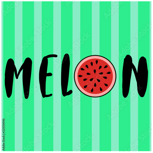 vector juicy watermelon on a delicate background