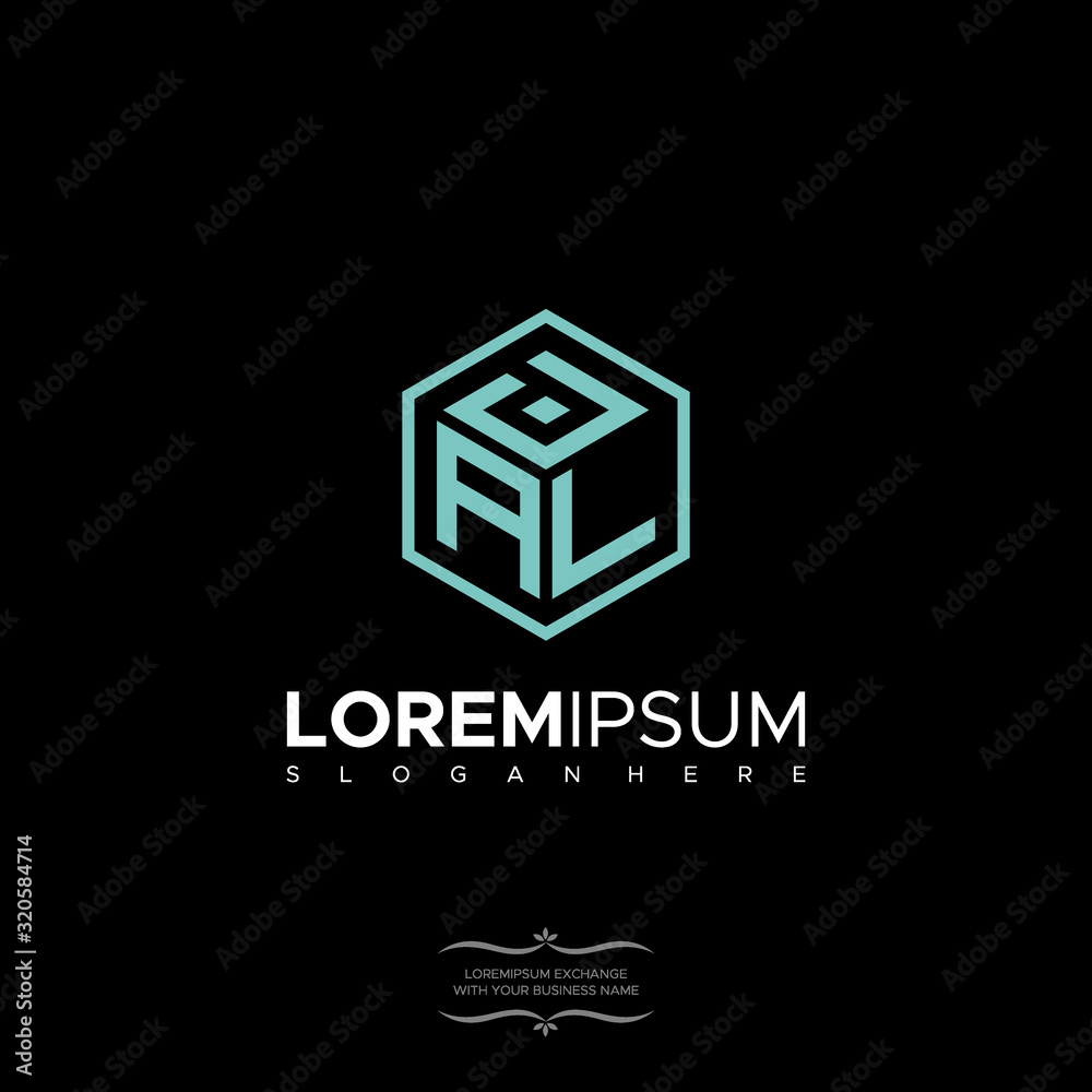 Vector abstract Letter DAL hexagonal Polygon logo design template Premium Design Vector abstract Letter DAL hexagonal Polygon logo design template Premium Design