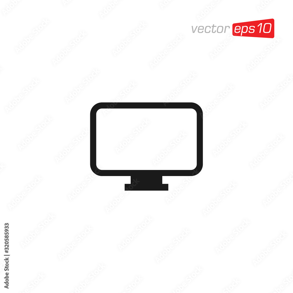 Monitor Television Icon Design Vector Monitor Television Icon Design Vector