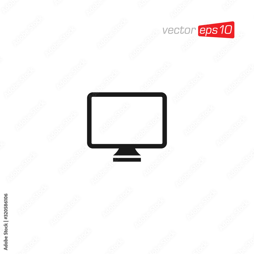 Monitor Television Icon Design Vector Monitor Television Icon Design Vector