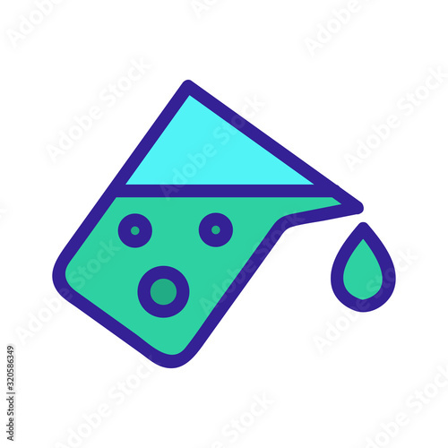vessel to study the icon vector. A thin line sign. Isolated contour symbol illustration