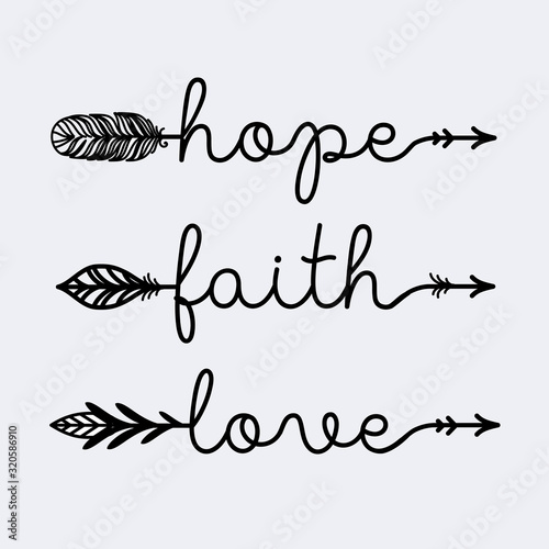 Beautiful text sign with boho, indian, tribal arrow vector illustration