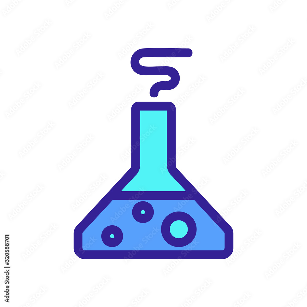 Chemical experience icon vector. A thin line sign. Isolated contour symbol illustration Chemical experience icon vector. A thin line sign. Isolated contour symbol illustration
