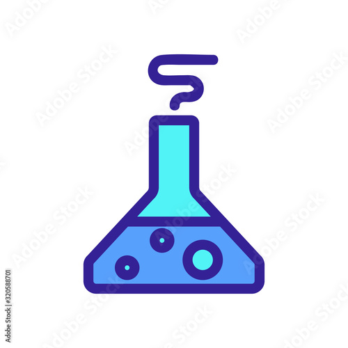 Chemical experience icon vector. A thin line sign. Isolated contour symbol illustration