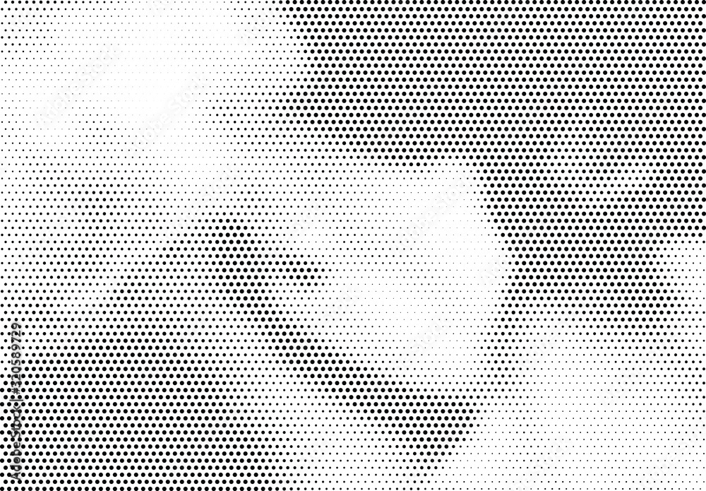 Fototapeta premium Abstract halftone dotted background. Futuristic grunge pattern, dot and circles. Vector modern optical pop art texture for posters, sites, business cards, cover, postcards, labels, stickers layout.