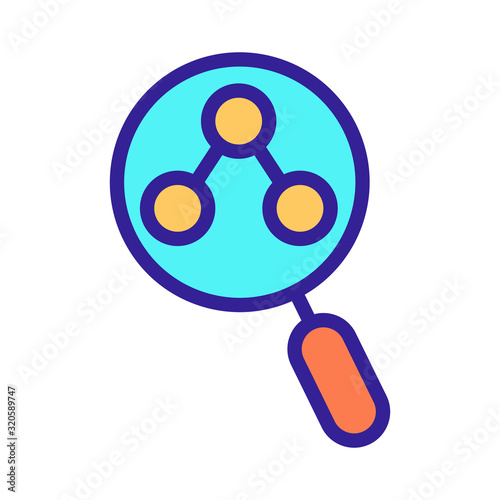 Chemical research icon vector. A thin line sign. Isolated contour symbol illustration