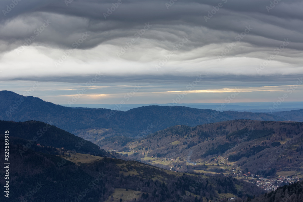 Nuages dans le ciel des Vosges
