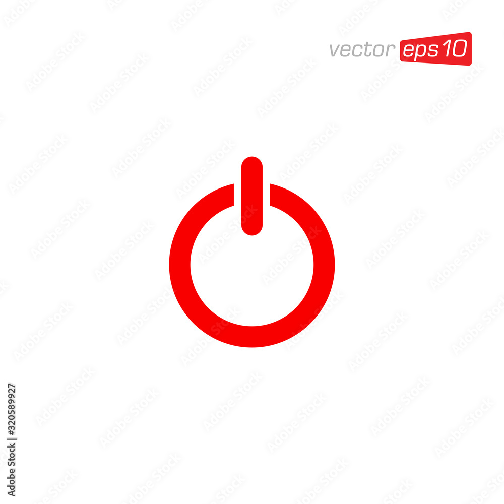 Power Button Sign Design Vector Power Button Sign Design Vector