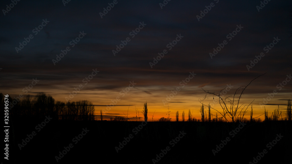 Fototapeta premium sunset over nature