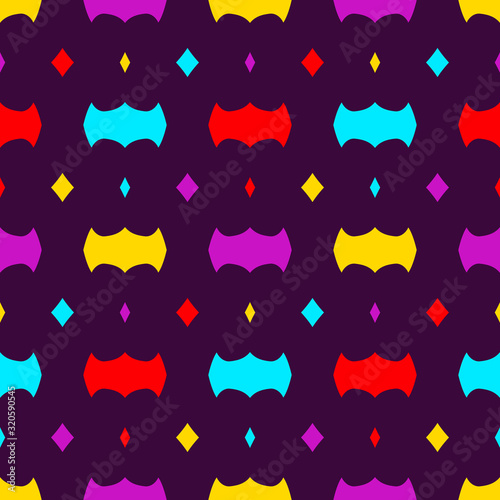 Seamless pattern with colorful geometric ornament.