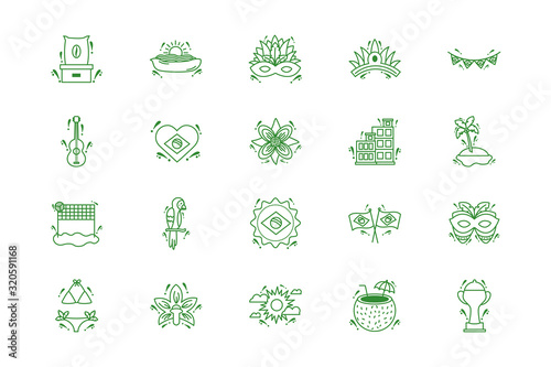 bundle of brazil set icons