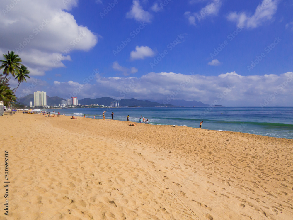 View of Long Beach in Nha Trang, Vietnam