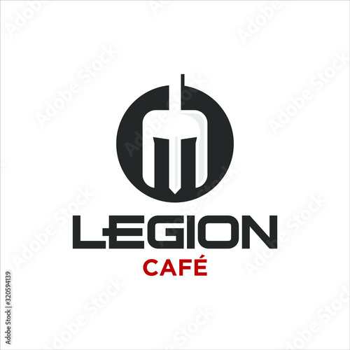 simple circle fork part logo design template. food and restaurant icon or symbol inspiration. creative cafe vector idea