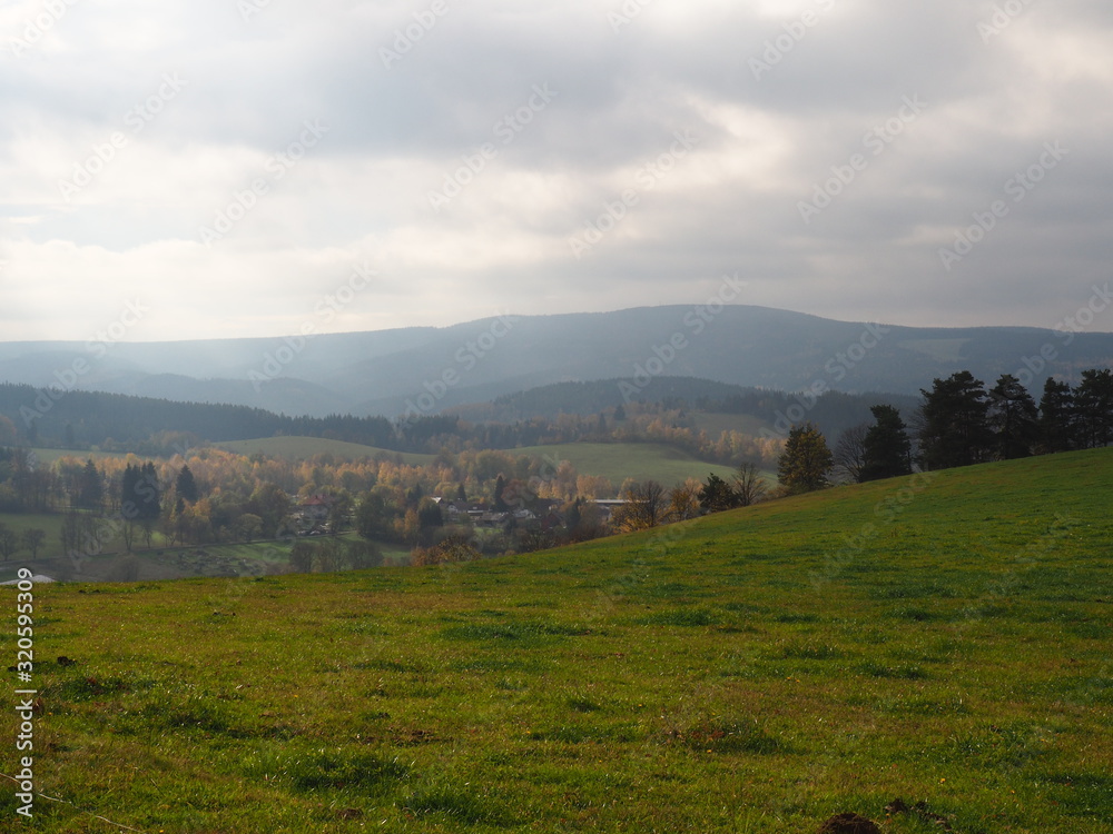 Countryside landscape, czech nature park land on winter Countryside landscape, czech nature park land on winter