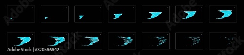 Tornado water effect. Tornado effect frame by frame animation sprite sheet. classic animation for game development, motion graphic or mobile games.