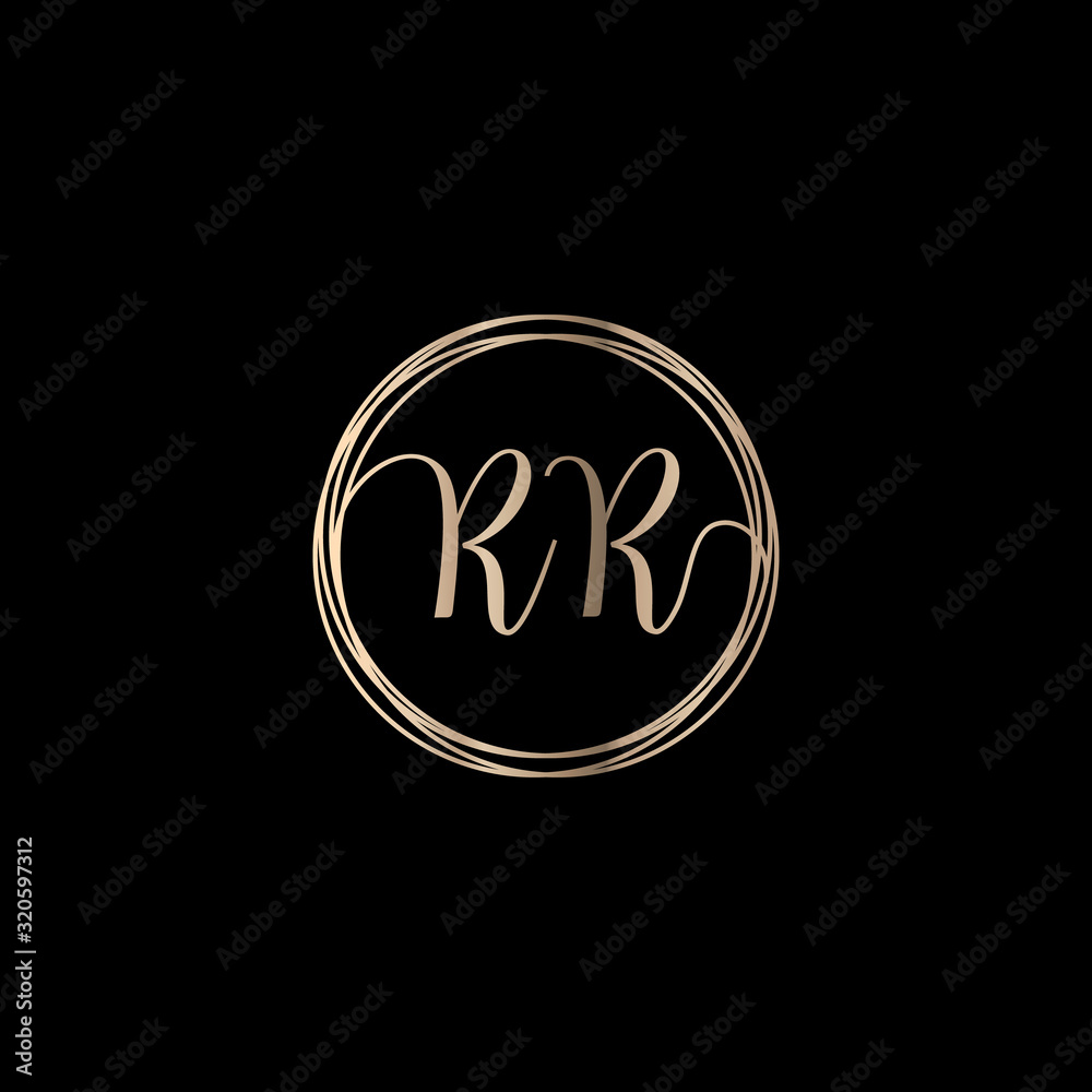 Letter R R logo design with handwriting concept. Creative fashion logo design, couple letter , beauty icon. Logo with hand drawn style for wedding concept -vector Letter R R logo design with handwriting concept. Creative fashion logo design, couple letter , beauty icon. Logo with hand drawn style for wedding concept -vector
