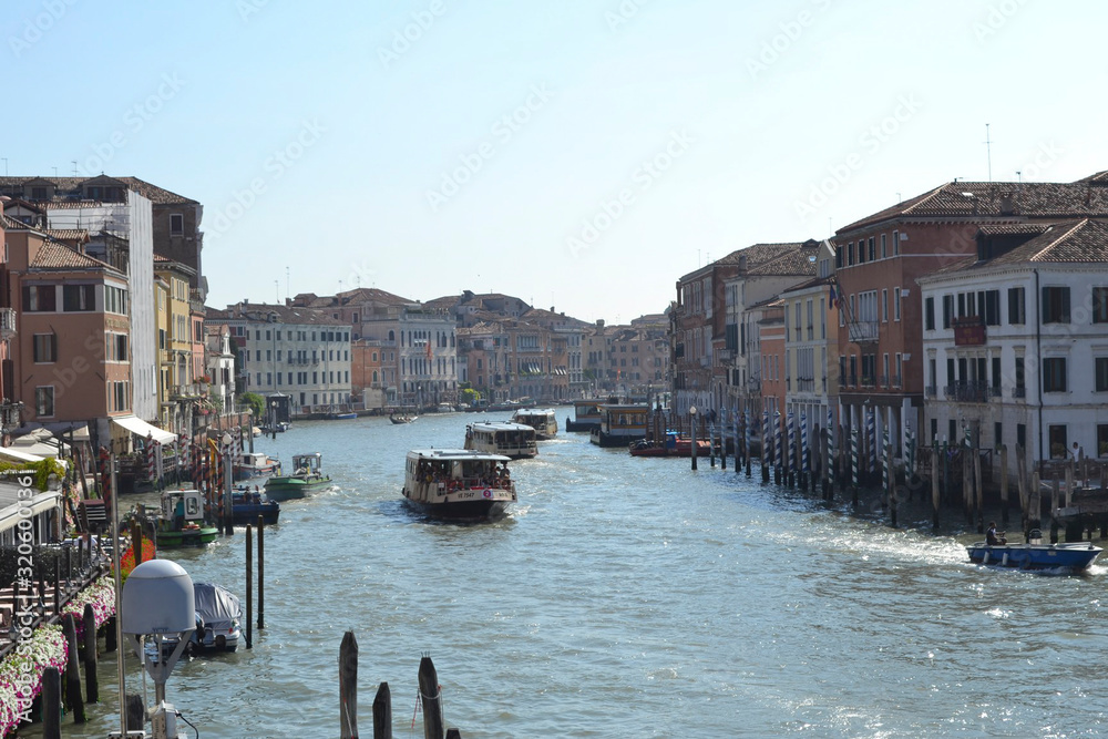 a water street in venice with boats on it