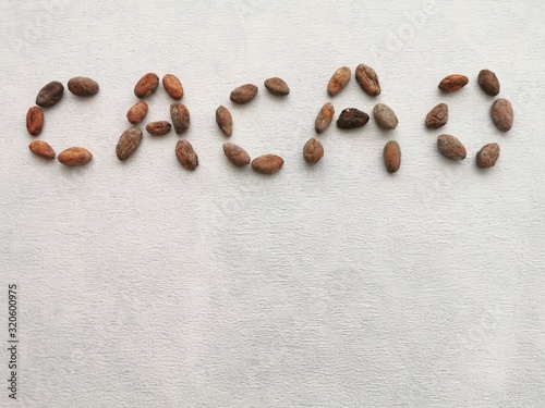 Wallpaper Mural Cacao beans on white background Torontodigital.ca