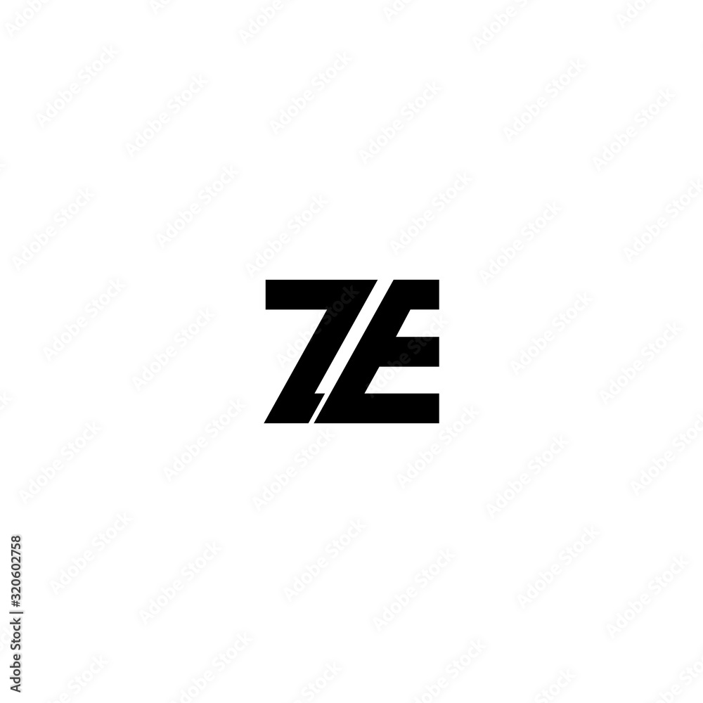 ZE Z E letter template logo design ZE Z E letter template logo design