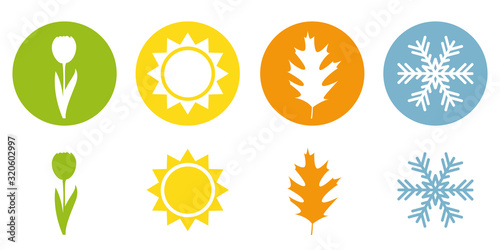 four season summer spring autumn winter symbol vector illustration EPS10