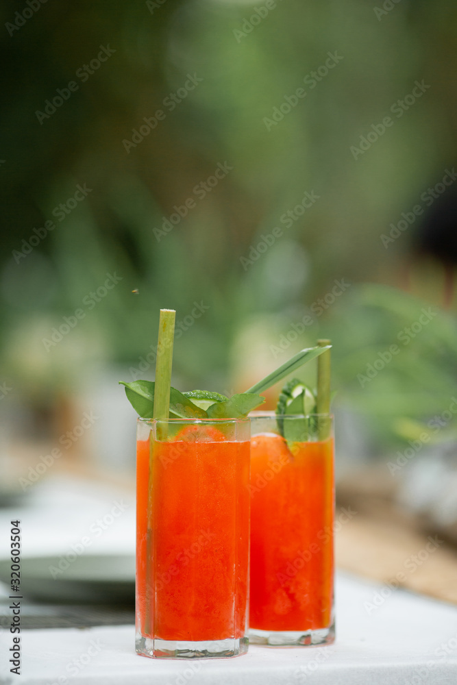refreshing fruit punch beverage in glass refreshing fruit punch beverage in glass