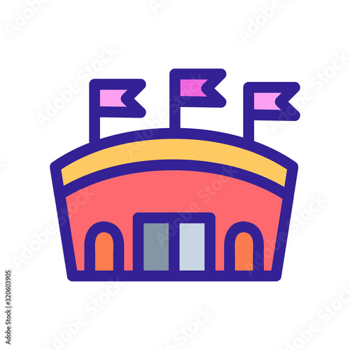 ampheator icon vector. A thin line sign. Isolated contour symbol illustration