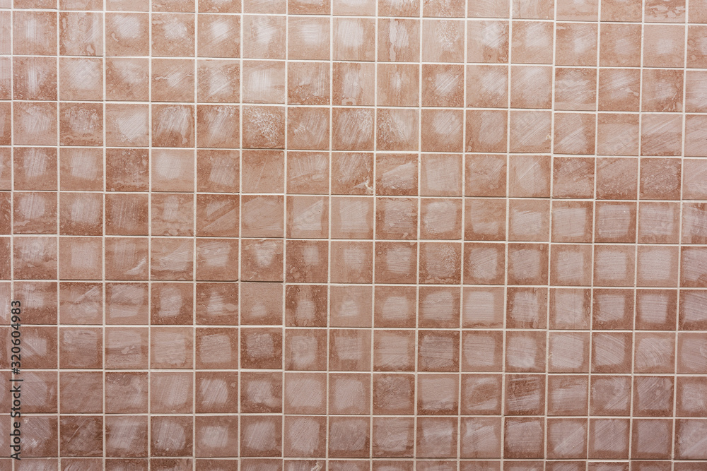 Cleaning of ceramic mosaic from dirt and dust after repair work. Cleaning of ceramic mosaic from dirt and dust after repair work.
