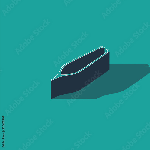 Isometric Eyebrow tweezers icon isolated on green background. Cosmetic tweezers for ingrown hair. Vector Illustration