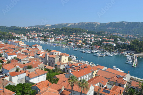 view to rab in croatia at summer