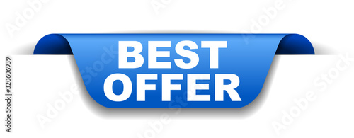 blue vector banner best offer