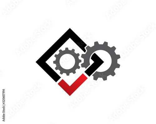Technology logo template design, icon, symbol