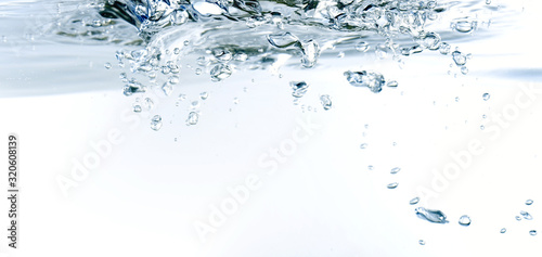 Abstract Water bubble splash background.