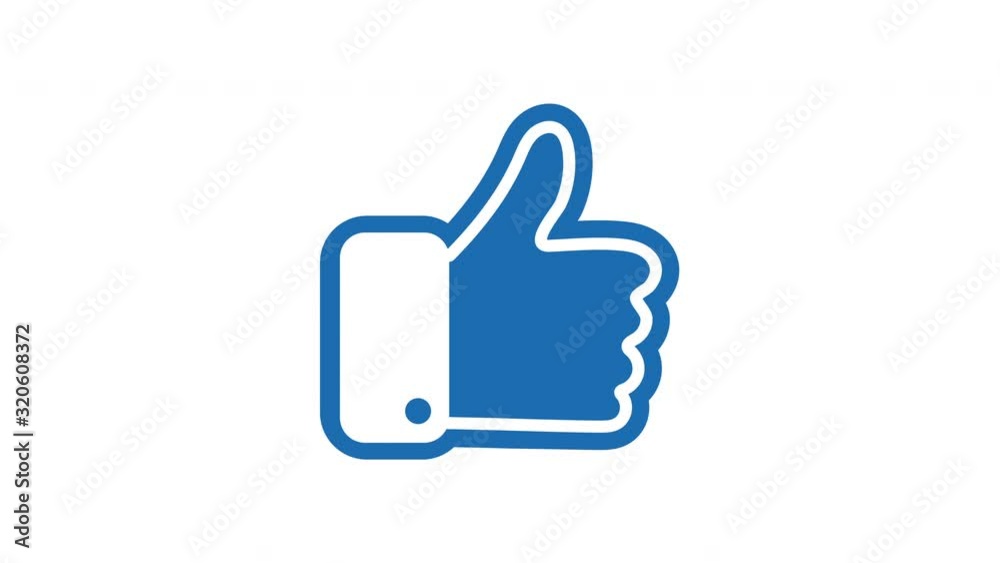Social media Thumb up motion 4k video on white background Social media Thumb up motion 4k video on white background