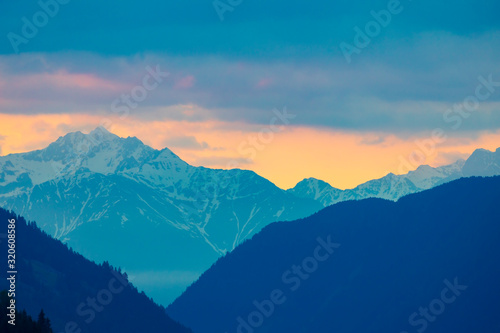 Sunrice in High Tauern, East Tyrol, Austria