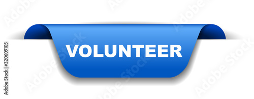 blue vector banner volunteer