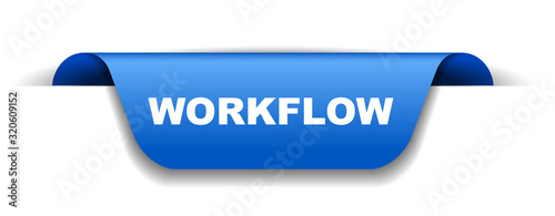 blue vector banner workflow