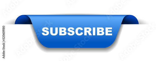 blue vector banner subscribe