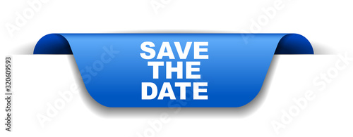 blue vector banner save the date