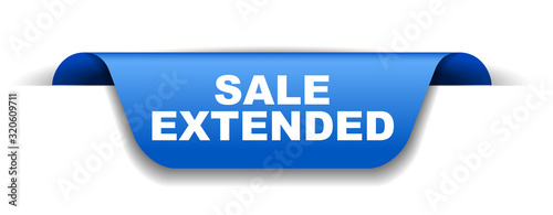 blue vector banner sale extended
