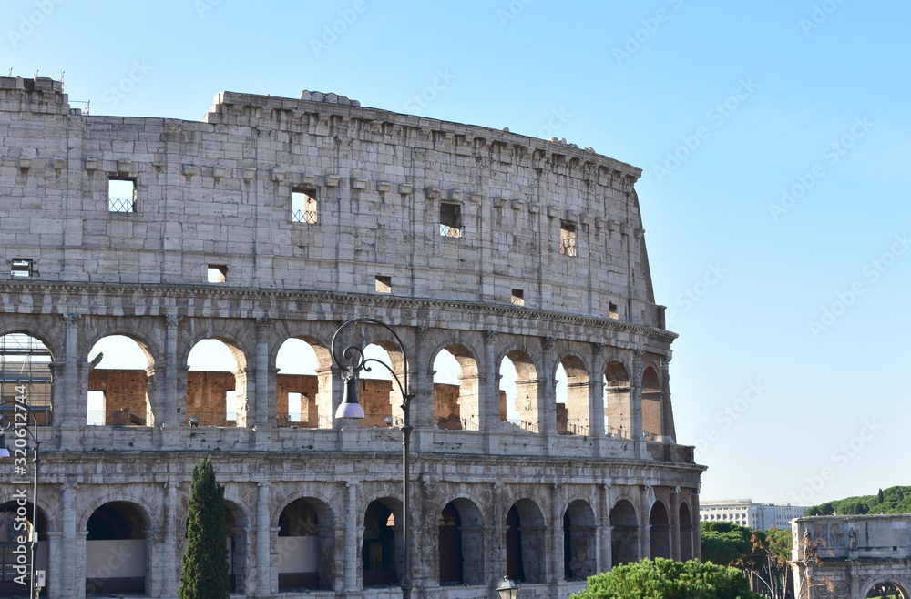 Colosseo with blue sky. Rome, Italy. Colosseo with blue sky. Rome, Italy.