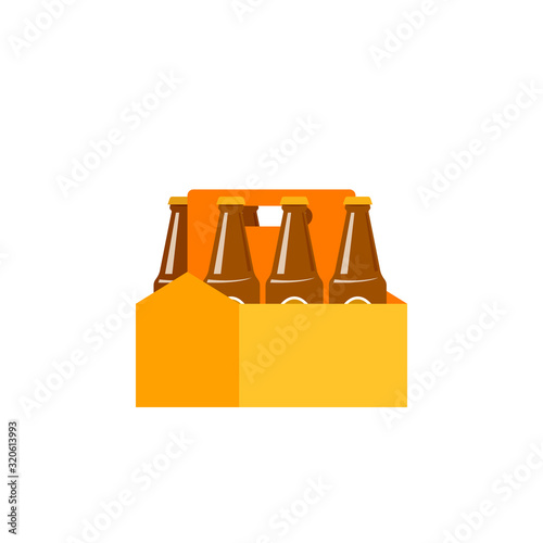 Beer 6 pack icon. Clipart image isolated on white background