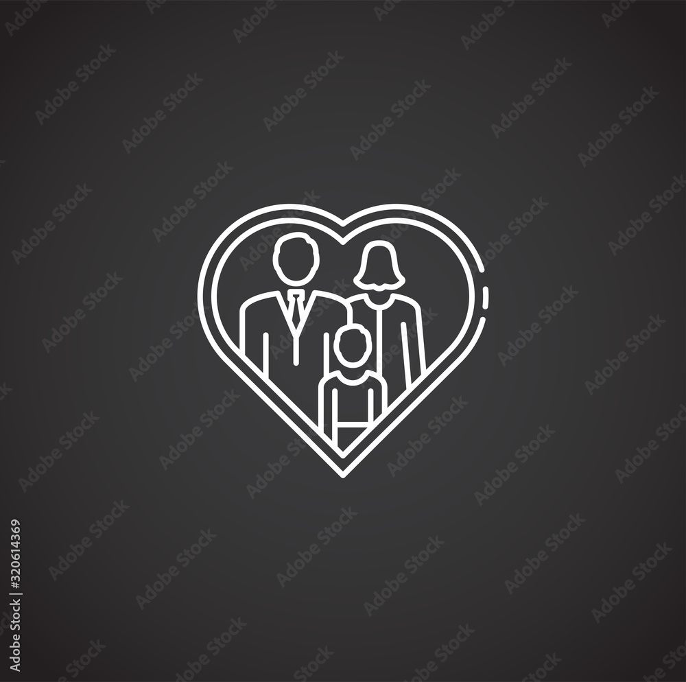 Family related icon on background for graphic and web design. Creative illustration concept symbol for web or mobile app