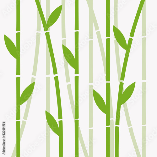 Fototapeta Naklejka Na Ścianę i Meble -  Chinese or japanese bamboo grass oriental wallpaper vector