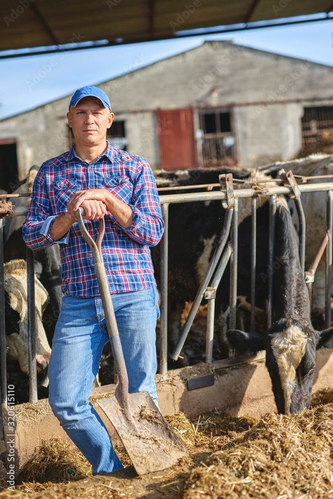 Portrait of a man on livestock ranches. Portrait of a man on livestock ranches.