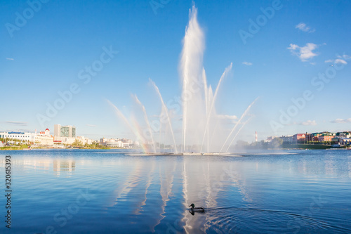 Lake Lower Boar with a fountain in Kazan