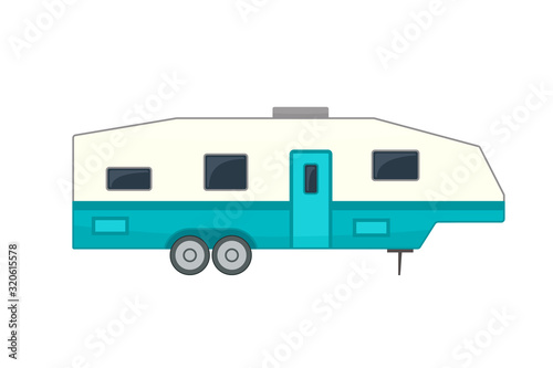 Trailer Fifth wheel icon. Clipart image isolated on white background