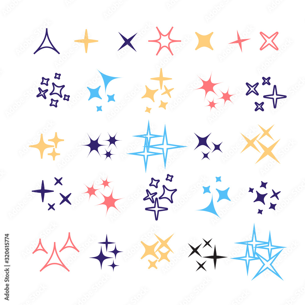Sparkles, glowing light effect stars and bursts. Bright firework, decoration twinkle, shiny flash Sparkles, glowing light effect stars and bursts. Bright firework, decoration twinkle, shiny flash