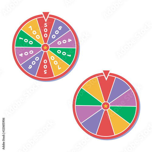 Wheel of fortune vector illustration. Wheel of fortune logo